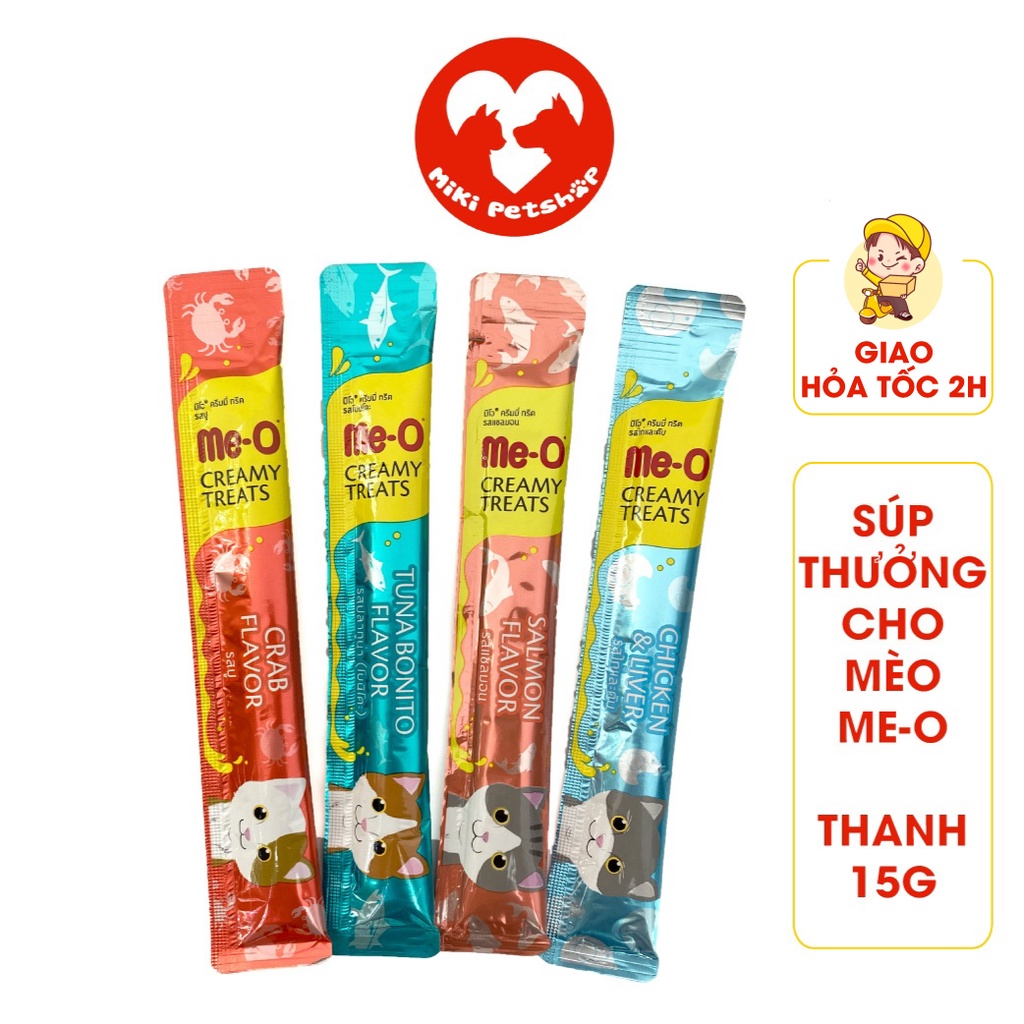 Súp Thưởng Cho Mèo Me-O Creamy Treats Nhiều Vị - Miki Petshop