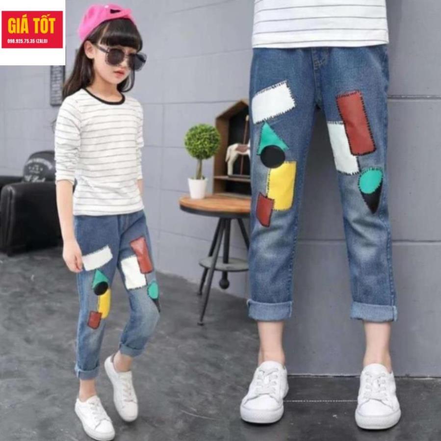 Quần jean size đại cho bé gái 10 tuổi  ✨ Quần bò big size cho bé gái 20kg 25kg 30kg 35kg 40kg