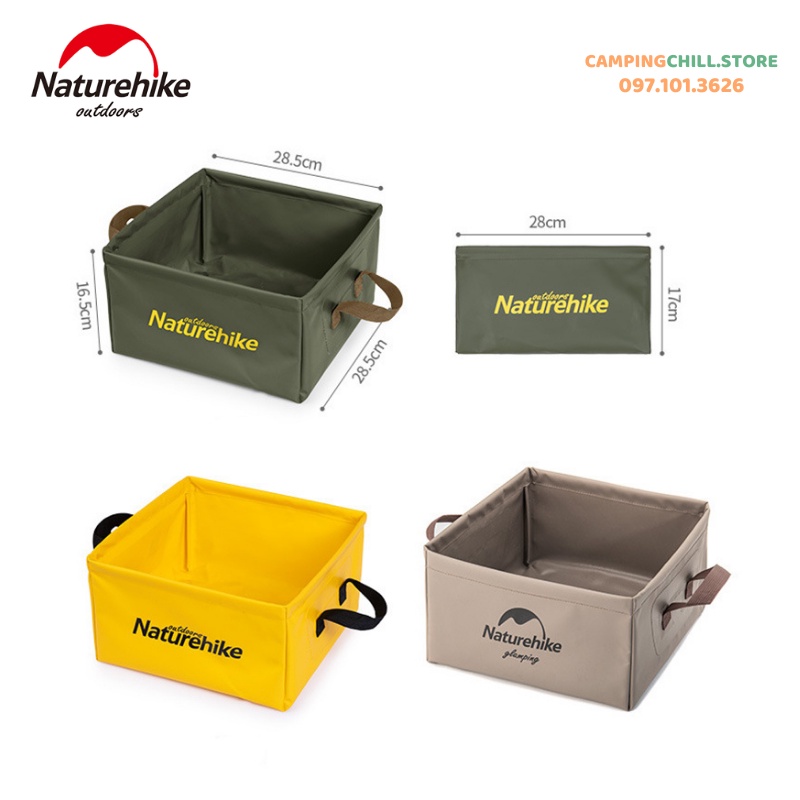 [CHÍNH HÃNG] XÔ ĐỰNG NƯỚC GẤP GỌN KHI ĐI DÃ NGOẠI, CẮM TRẠI NATUREHIKE NH19SJ007 | BigBuy360 - bigbuy360.vn