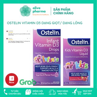 Vitamin D3 Ostelin bổ sung Vitamin D3 cho trẻ - Phát triển xương, bắp - Tăng cường hệ miễn dịch - Chống còi xương