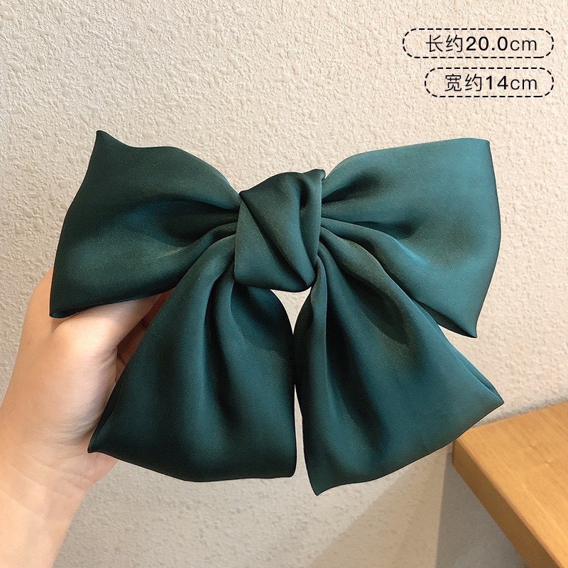 Kẹp Nơ To Tiểu Thư Lụa Satin Bản To Cao Cấp Mabuu Store 2029