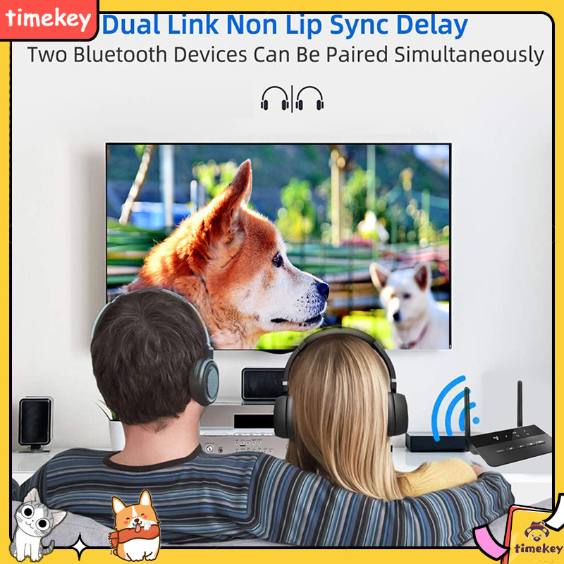 Set Thiết Bị Truyền Nhận Tín Hiệu Âm Thanh Không Dây Bluetooth 5.0 Rca 3.5mm 80m | BigBuy360 - bigbuy360.vn