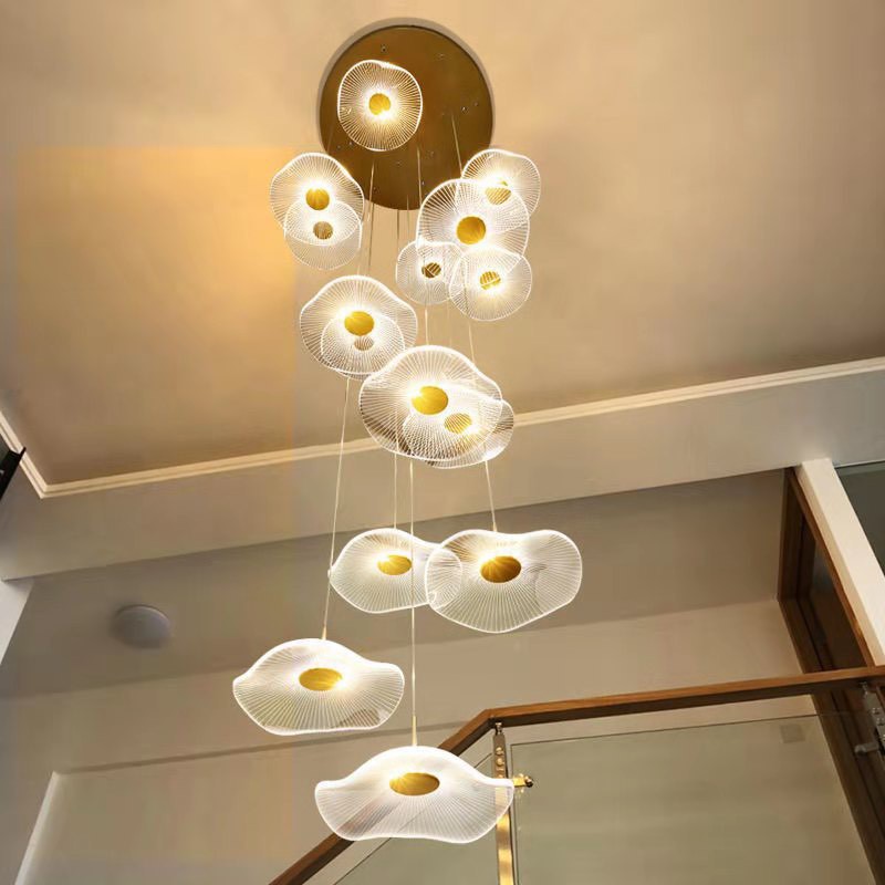 Đèn thả thông tầng MONSKY ZESIE dây dài 4m kiểu dáng độc đáo trang trí nội thất hiện đại