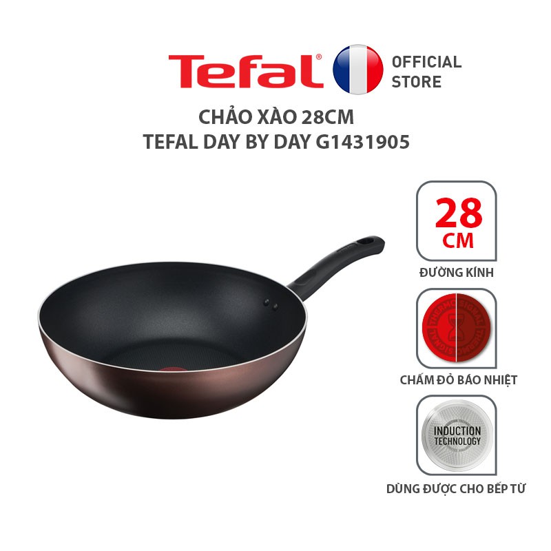 [Mã LIFEHL25 giảm 10% đơn 350K] Chảo xào Tefal Day By Day 28cm