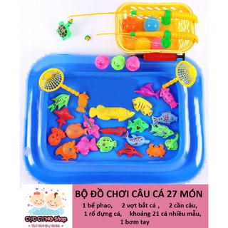 BỘ ĐỒ CHƠI BỂ CÂU CÁ TẠI NHÀ KÈM PHAO CHO BÉ