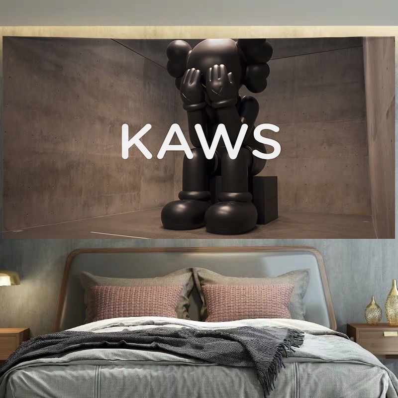 Thảm Treo Tường Trang Trí Phòng Ngủ In Hình Kaws Thời Trang