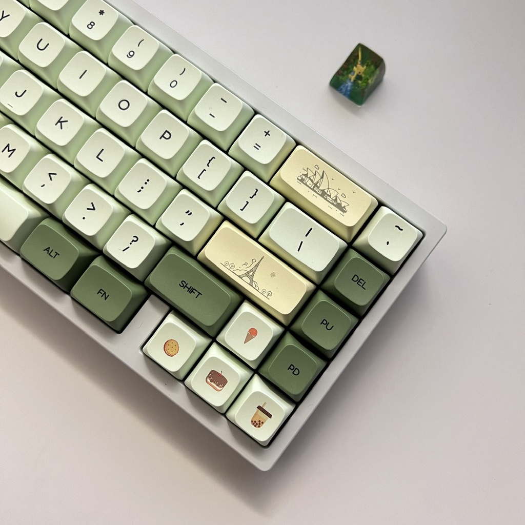 Bộ keycap pbt xda Matcha 124 phím nút bàn phím cơ - Kicap