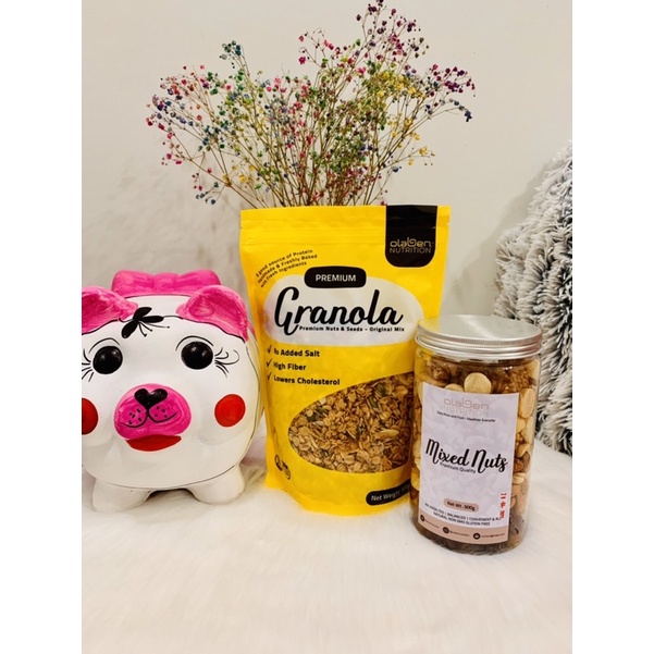 Olaben Nutrition combo granola 500g-mixed nuts 500g- Hạt dinh dưỡng ăn kiêng giảm cân tự nhiên tốt cho sức khoẻ