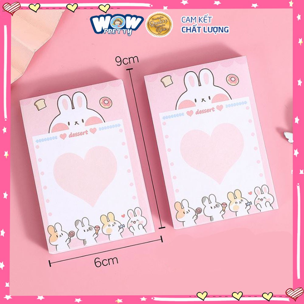 [PM001] Giấy note ghi chú dễ thương Wowpretty miếng dán ghi nhớ nhiều hình xinh xắn