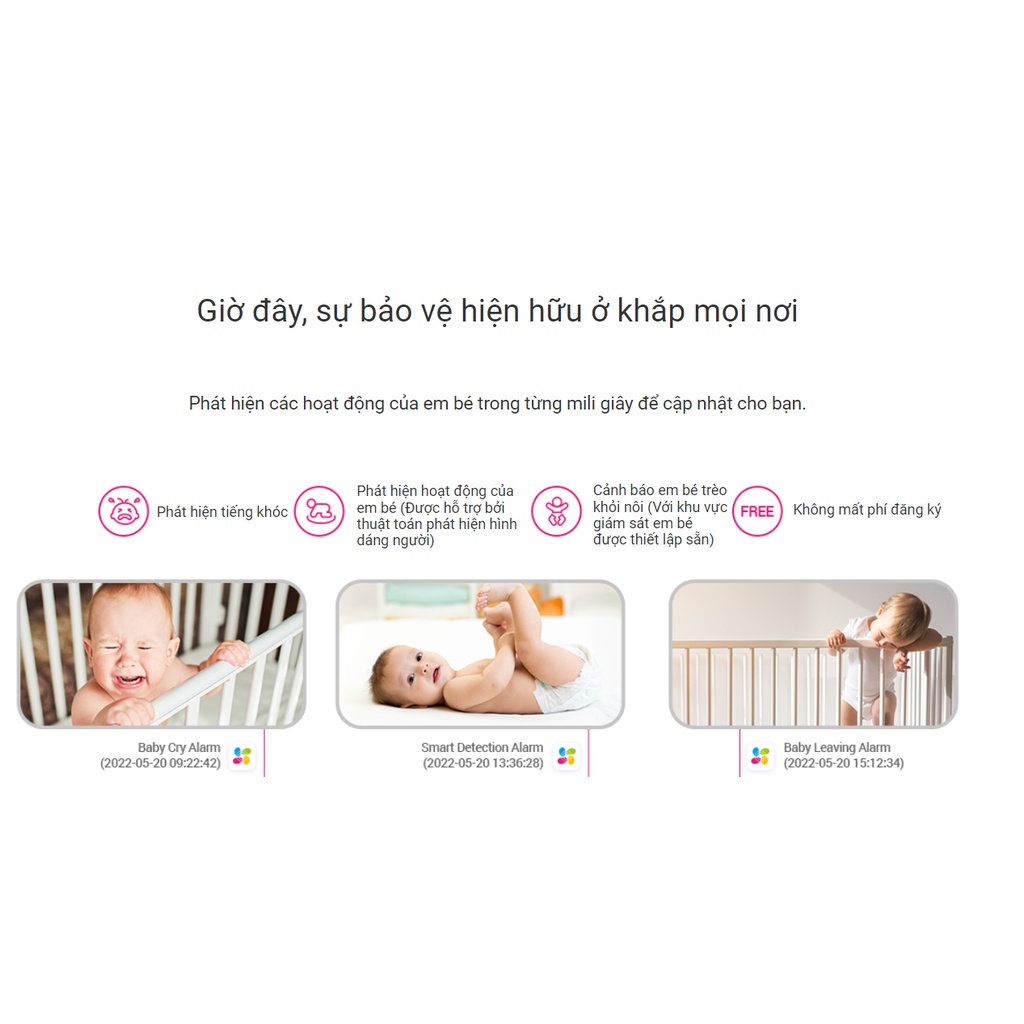 CAMERA GIÁM SÁT TRẺ EM BM1 FULL HD 2MP EZVIZ CÓ APP THÔNG MINH, WIFI, PIN, ĐÀM THOẠI 2 CHIỀU, PHÁT HIỆN TIẾNG KHÓC