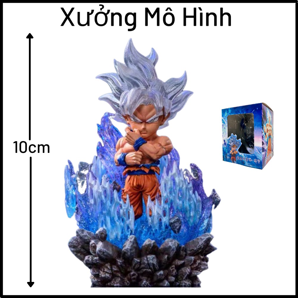Mô hình Goku Super Saiyan White Có Led - Cao 11cm