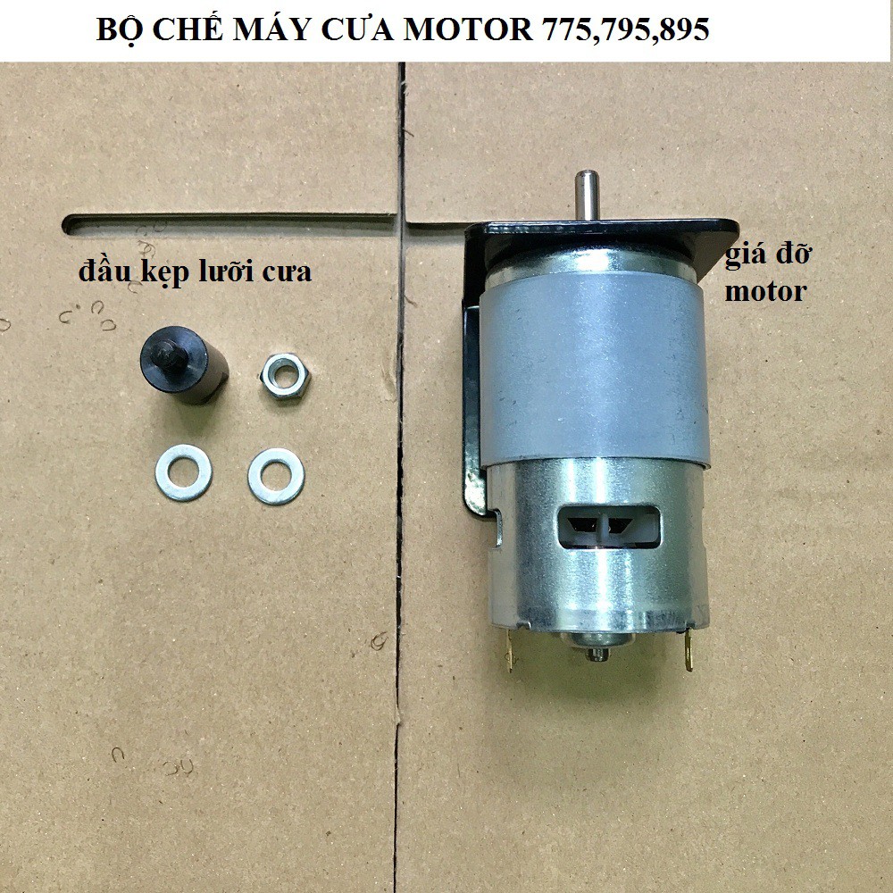 Motor 775,795,895 chế máy cưa,máy cắt siêu khỏe kèm đầu kẹp lưỡi cưa