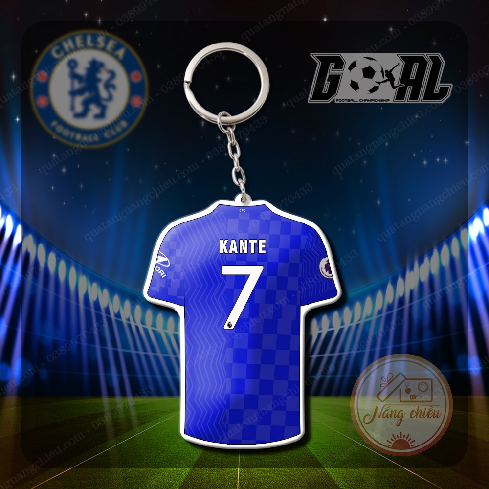 Móc Khóa Kante, CLB bóng đá Chelsea - In Sắc Nét Dày 2 Mặt