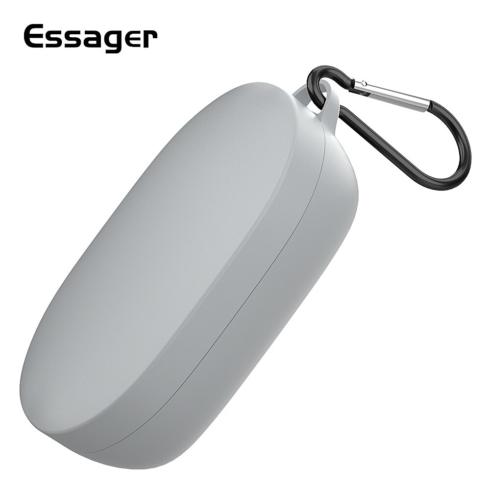 Vỏ Bọc Hộp Sạc Tai Nghe ESSAGER Chất Liệu Silicone Có Móc Chìa Khóa Cho Redmi Airdots Xiaomi Mi Air Dots