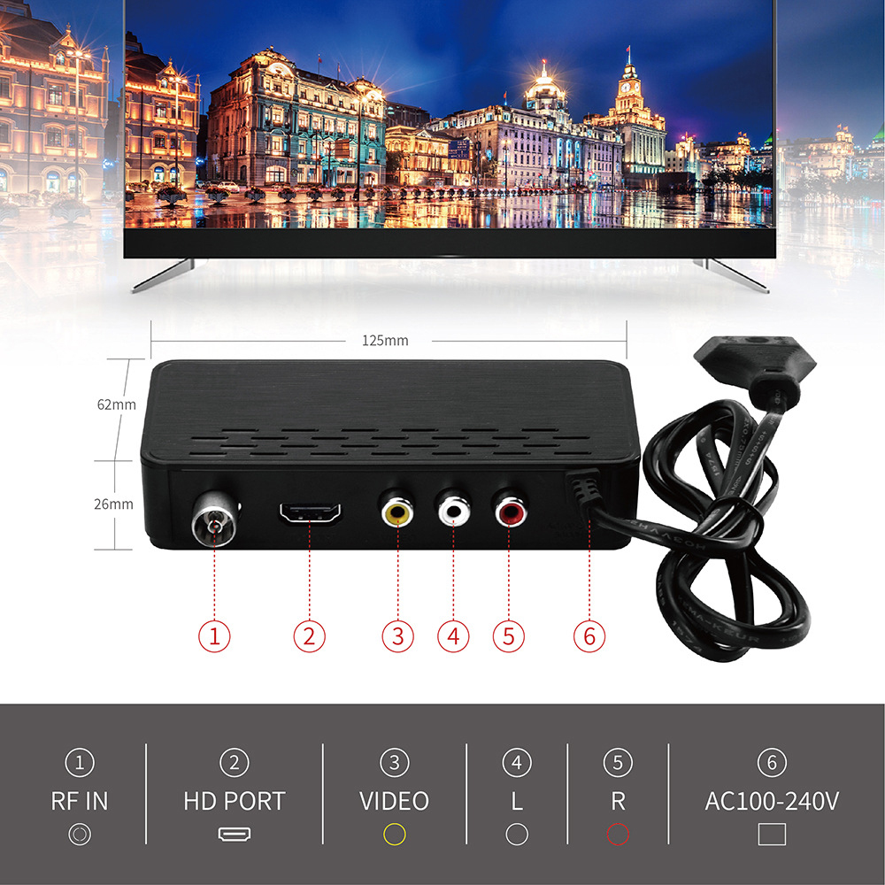 Bộ Đầu Thu Kỹ Thuật Số Dvb-C Dvb T2 Dvb-T2 Hd 1080p Usb Iptv Hd Và Phụ Kiện