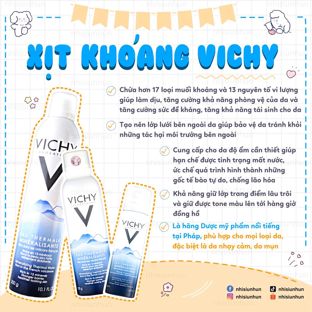 Xịt khoáng dưỡng ẩm Vichy