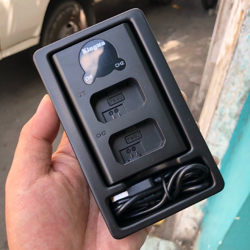 TA Camera: Sạc Pin Đôi - Dual Charger Kingma Có Màn Hình LCD For Sony