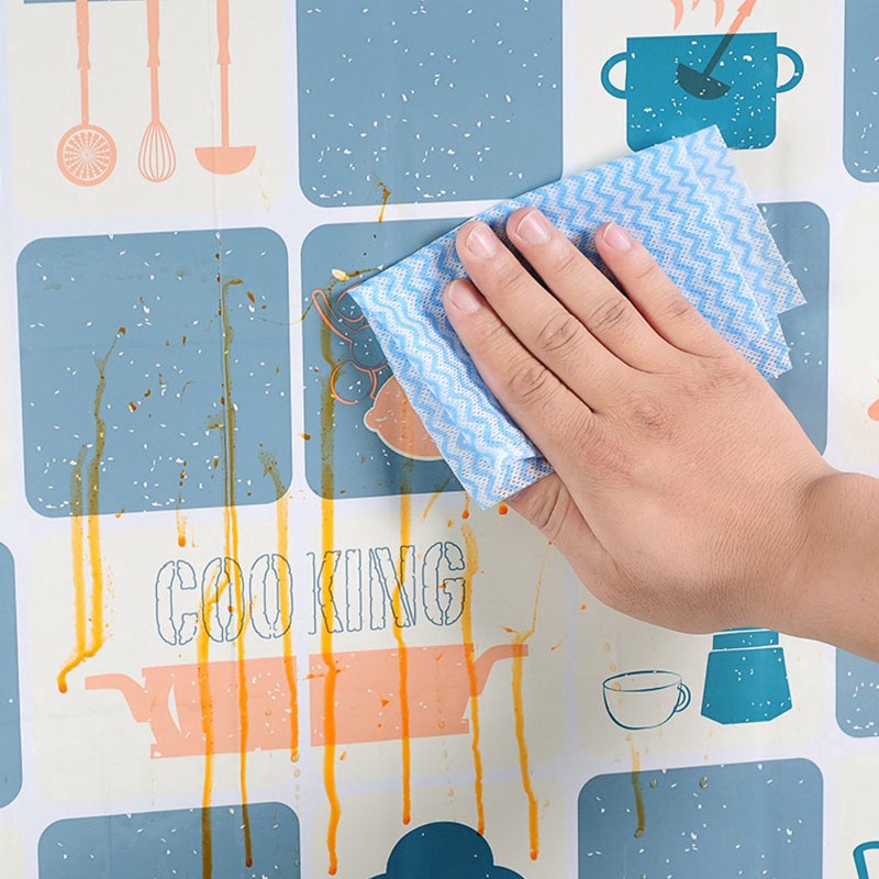 Miếng Dán Tường Lá Nhôm Tự Dính Chống Nước Chống Dầu Chịu Nhiệt Độ Cao Cho Nhà Bếp DIY