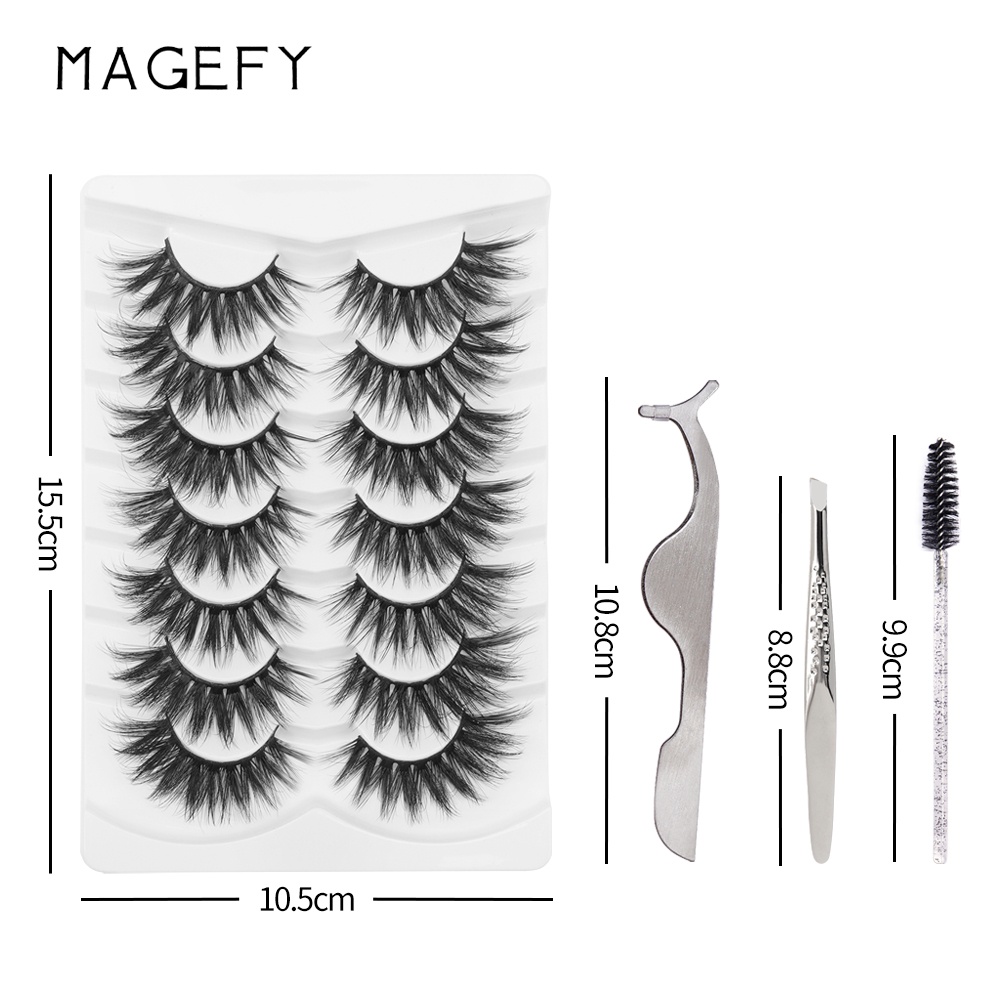Set 7 cặp lông mi giả MAGEFY dài và dày tự nhiên