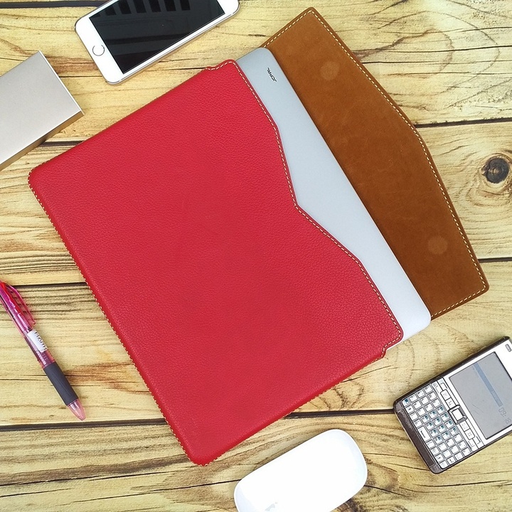 (100% Da thật handmade) Cặp da Toni Leather Laptop/Macbook 12/13"