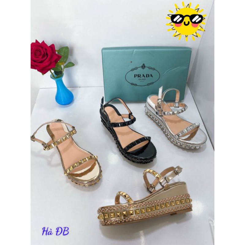 Sandal xuồng 2 quai đinh MAILIAA đế 5 phân dễ đi