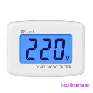 Vôn Kế Kỹ Thuật Số AC 80-300V Phích Cắm US DM55-1 Có Màn Hình LCD