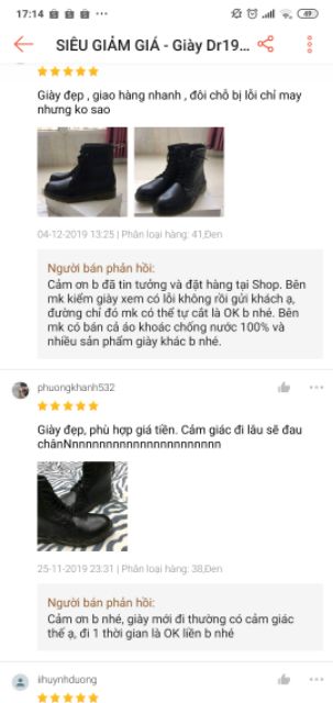 [ NHẬP MÃ ''TONGPTN56'' ĐỂ ĐƯỢC GIẢM GIÁ ] ''SIÊU GIẢM GIÁ - Giày Dr1990 Cao Cổ 2 Màu Tùy Chọn'' | BigBuy360 - bigbuy360.vn