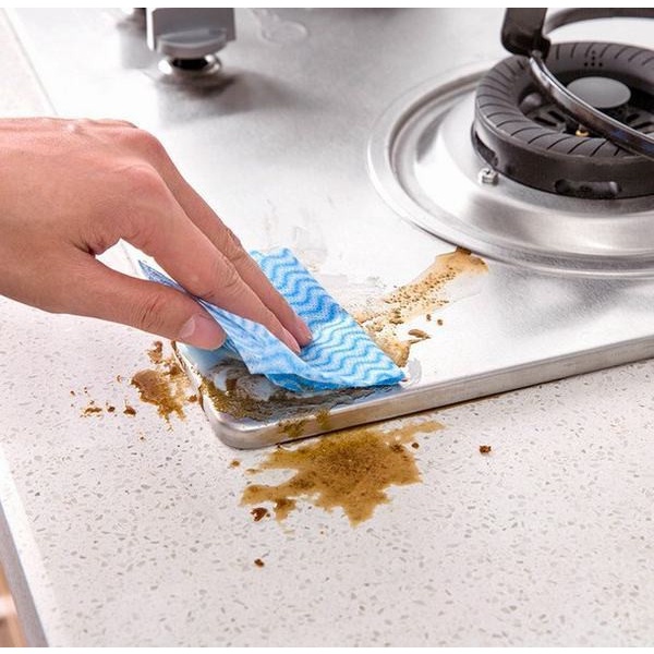 Giấy Lau Đa Năng - Khăn Lau Bếp, Lau Tay 50 Tờ 1 Cuộn Có Thể Giặt Được , vải không dệt
