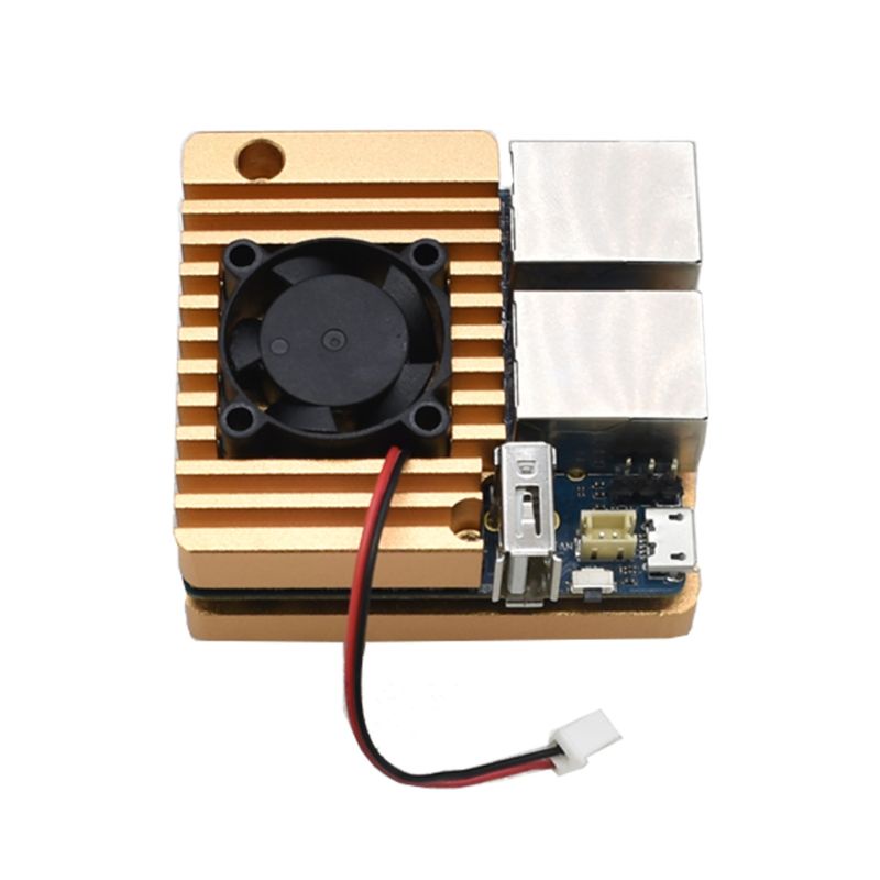 Vỏ Hợp Kim Nhôm CNC Kèm Quạt Tản Nhiệt Cho Bộ Định Tuyến Mini NanoPi R2S