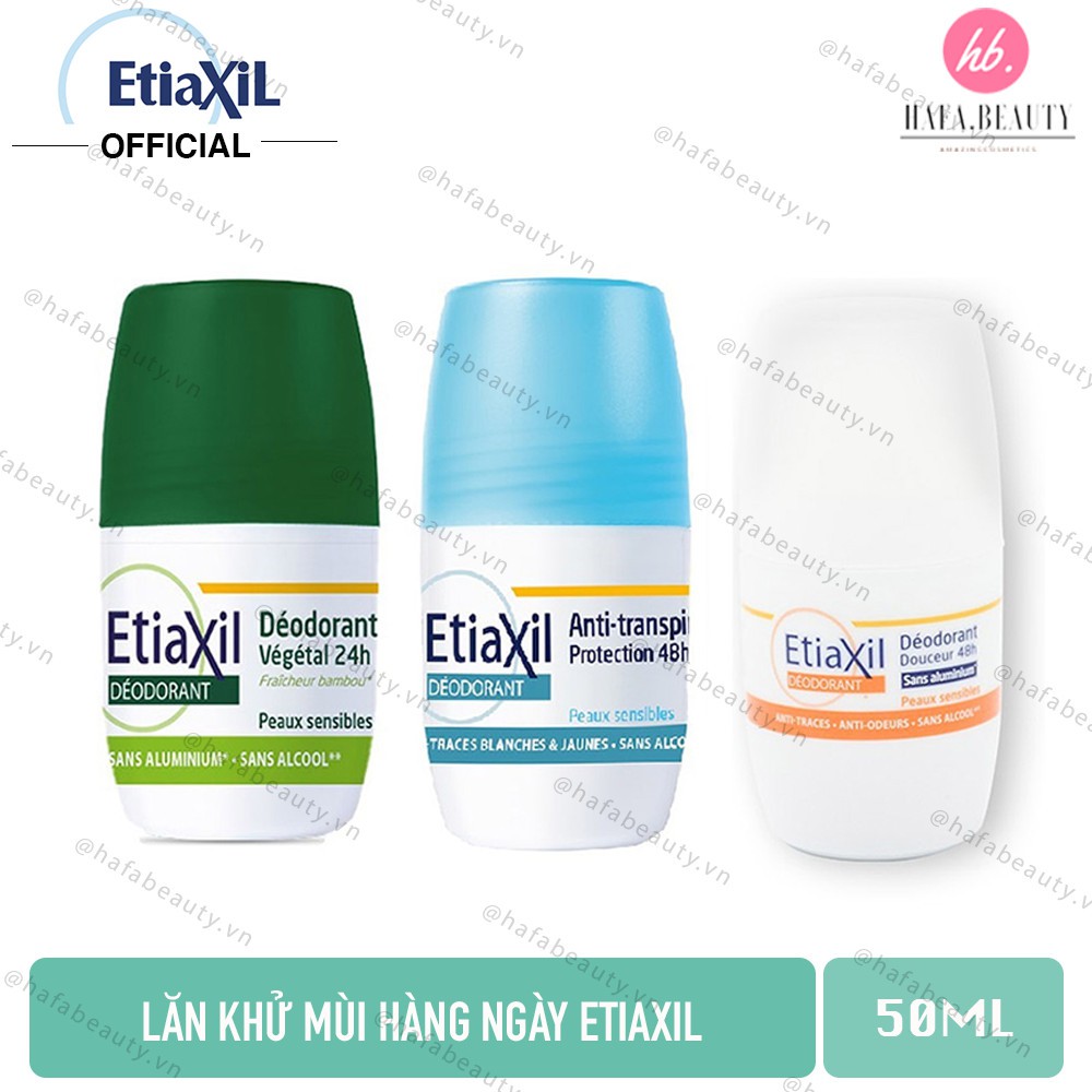 Lăn Khử Mùi Hàng Ngày Etiaxil Deodorant Anti-Transpirant 48h Roll-On Peaux Sensibles 50ml