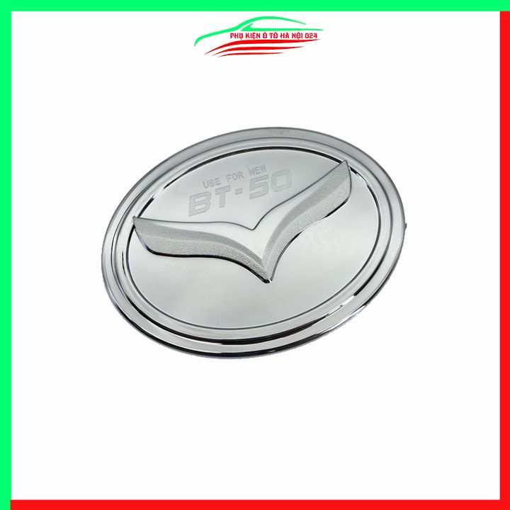 Ốp nắp xăng BT50, Mazda BT-50 2015-2021 mạ crom bảo vệ chống trầy trang trí ô tô