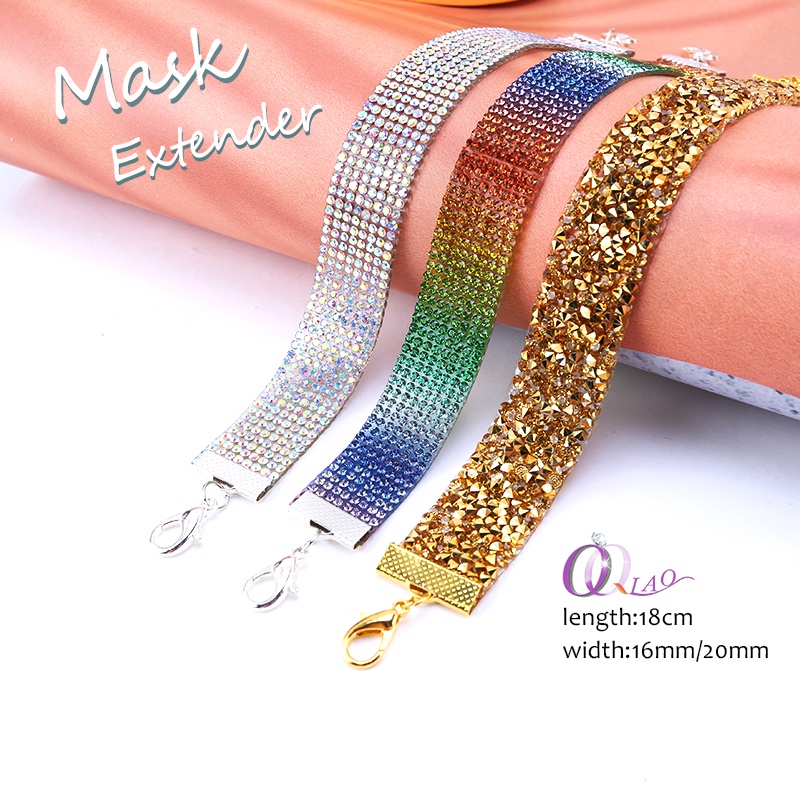 Bộ Chuyển Đổi Mở Rộng Khẩu Trang Đính Kim Cương Pha Lê / Mặt Nạ PENYAMBUNG