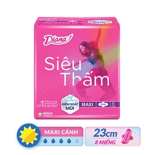 Băng vệ sinh diana siêu thấm cánh dày 8 miếng.
