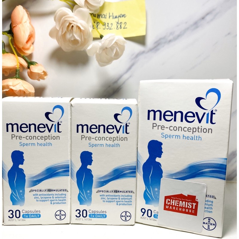 ( Bill+ Tem Chemist) Viên Uống Tăng Chất Lượng Tinh Trùng Menevit | Thế Giới Skin Care