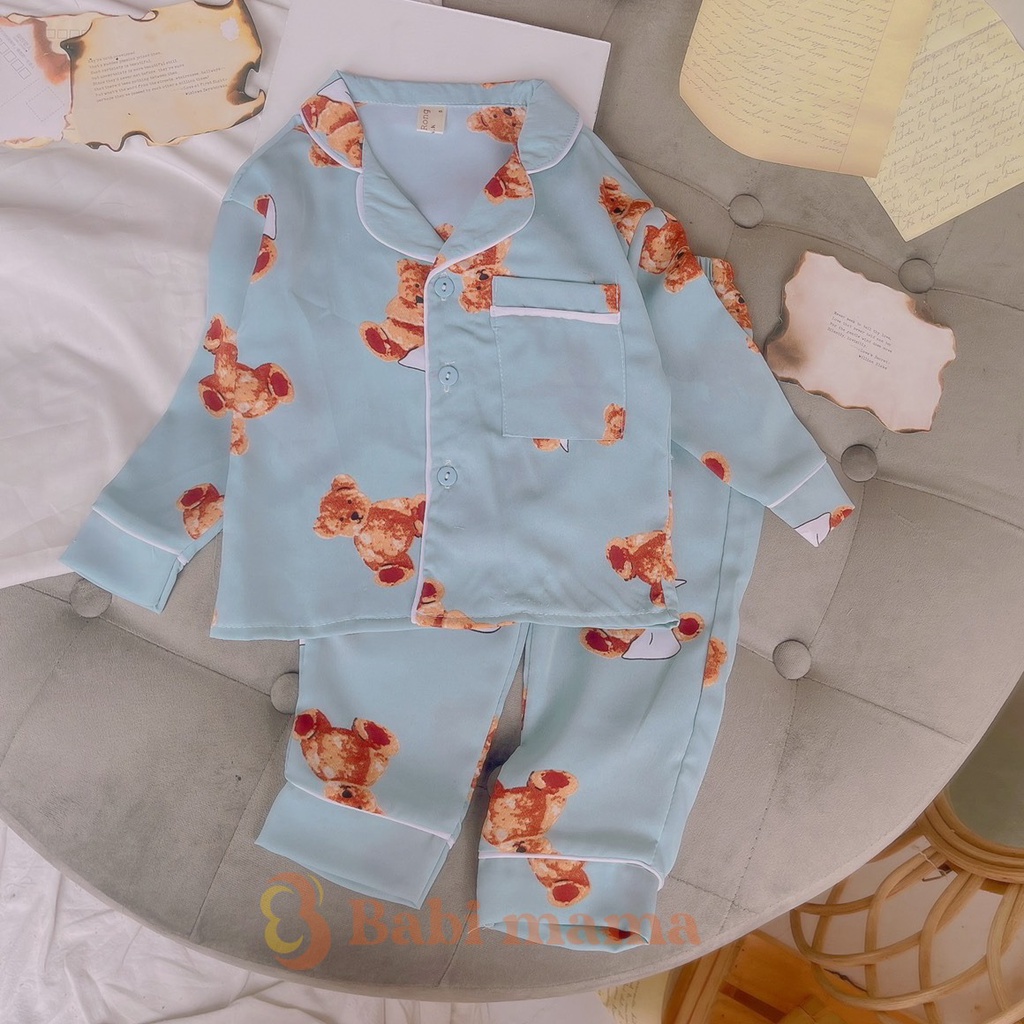 Bộ Đồ Ngủ Pijama Lụa Mango Dành Cho Bé Gái - BPN20