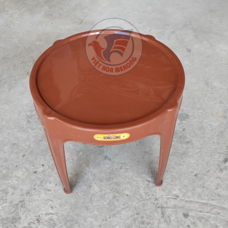 Bàn trà chanh trà sữa cafe tròn, kích thước 49cm nhựa Song Long chính phẩm dùng cho quán cafe trà sữa