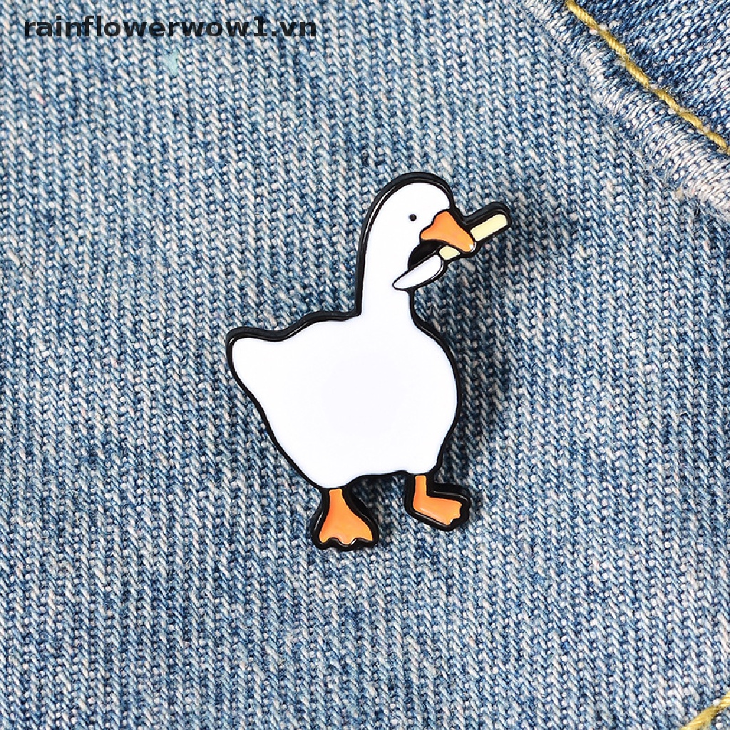 Ghim Cài Áo Hình Ngỗng Hoạt Hình Vui Nhộn