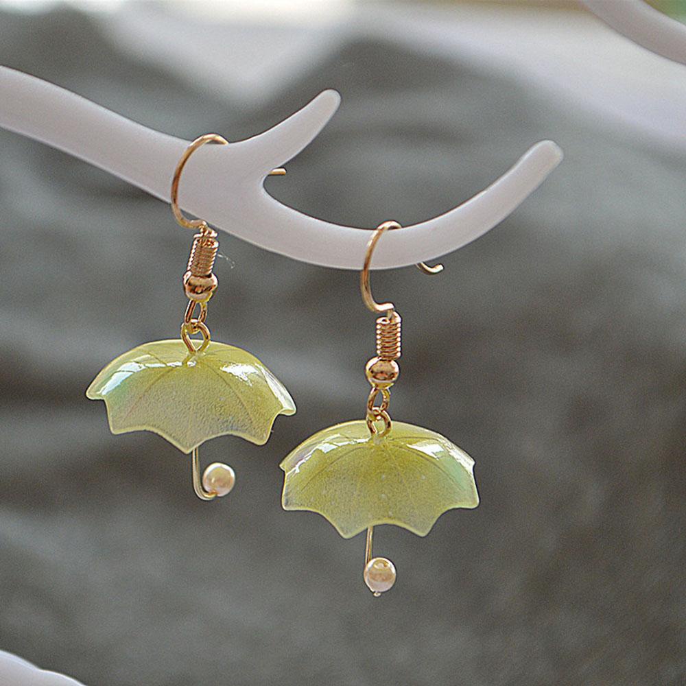 Khuyên Tai Lủng Lẳng Hình Cây Dù Nhiều Màu Trong Suốt Cho Nữ