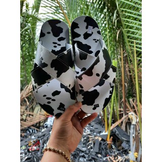 dép bò sữa quai chéo