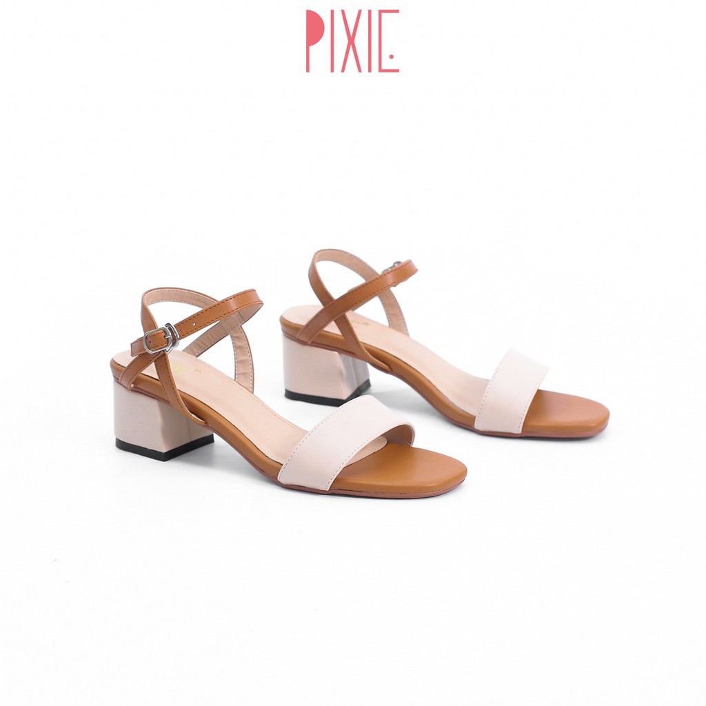 [Mã WABR0101 giảm 10% đơn 99K] Giày Sandal Cao Gót 3cm Mix Nhiều Màu Pixie X476