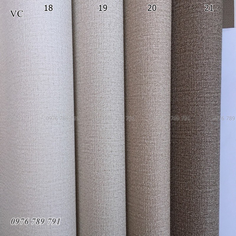 Giấy Dán Tường Hàn Quốc Màu Be Xám Vân Vải Cho Phòng Ngủ Khổ 1.06m Nhiều Mẫu Lựa Chọn