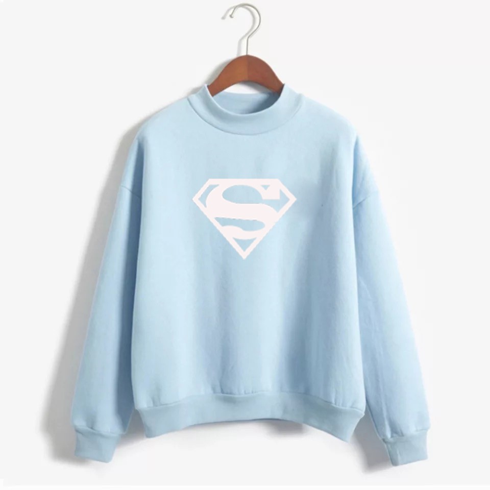 Áo Sweater Nam Nữ In Logo Superman Size M & Xxl