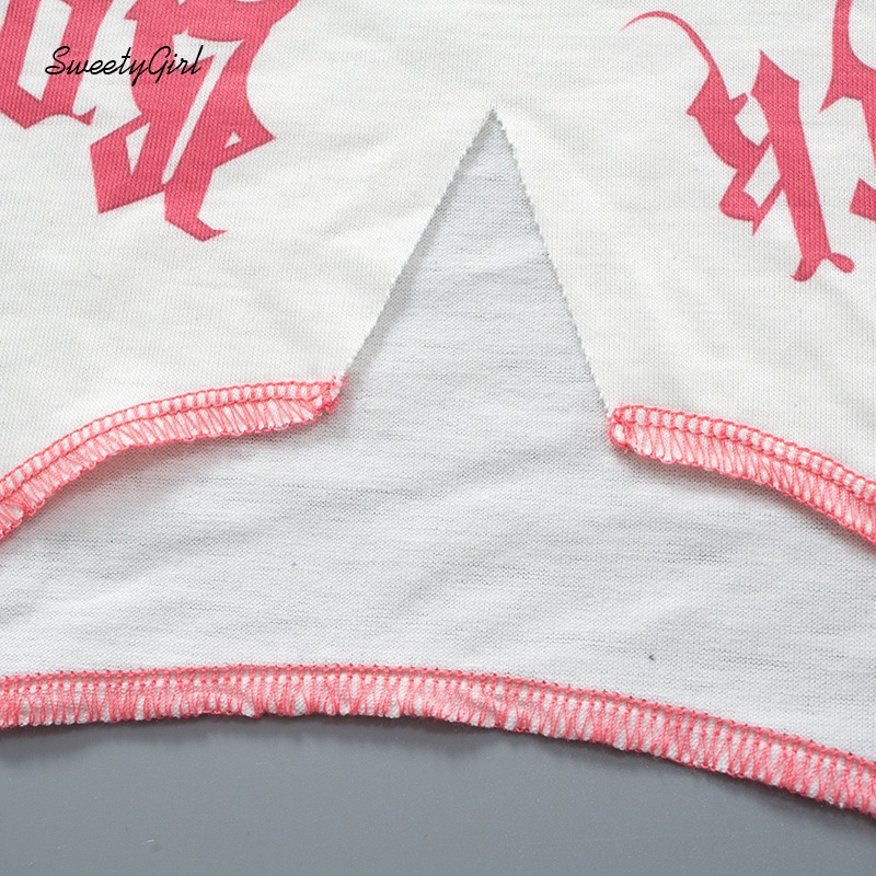 Áo Tank Top Cổ Tròn In Họa Tiết Hoạt Hình Phối Màu Tương Phản Xinh Xắn Cho Nữ