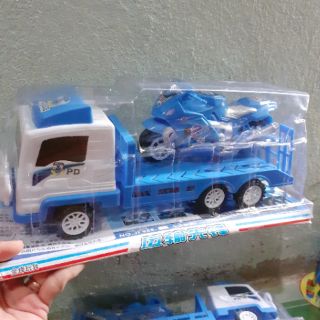 Đồ chơi xe cảnh sát chở xe mô tô