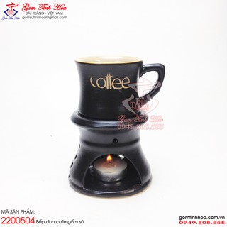 Bếp đun cafe gốm sứ dáng cốc eo Gốm sứ Bát Tràng