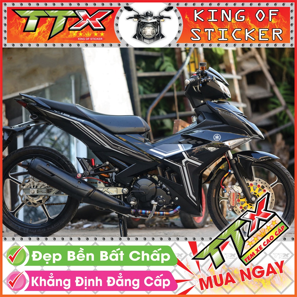 Tem rời ex 150 2021 xám đen , Shop TTX Tem xe exciter 150 mã (150EX0001/A1)