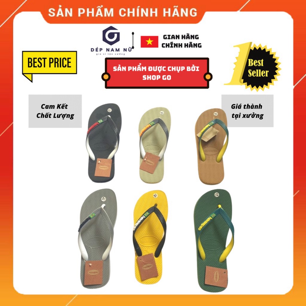 Dép kẹp nam Havaianas hình trơn, dép đi biển, dã ngoại