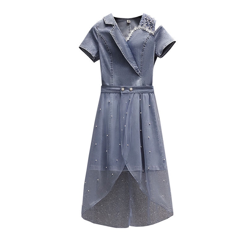 Đầm Denim Mỏng Ôm Eo Phong Cách Hàn Quốc Thời Trang Mới 2022 Cho Nữ