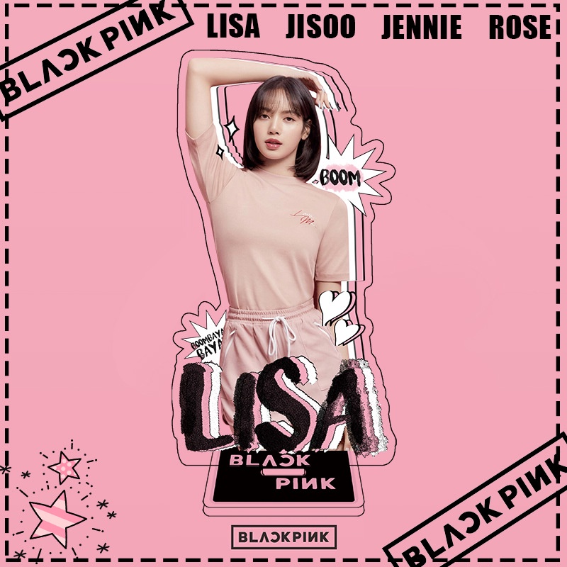 Mô Hình Đồ Chơi Nhân Vật BLACKPINK JISOO JENNIE LISA ROSE Hai Mặt Bằng Acrylic