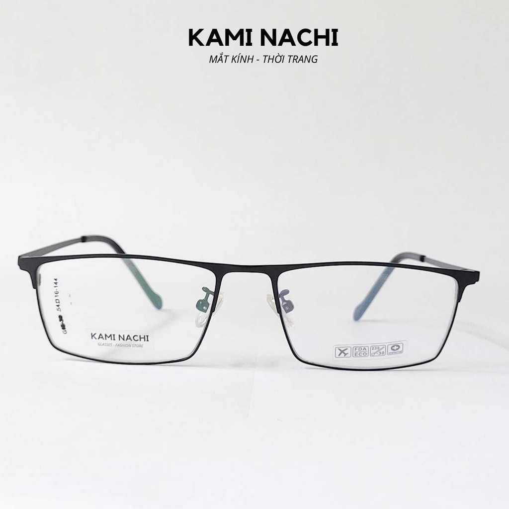 Gọng kính kim loại dáng vuông KAMI NACHI phong cách đơn giản G90.39